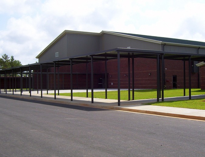 school entrance canopy
